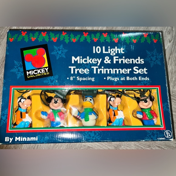Retro Mickey Unlimited 10 Light Mickey & Friends Tree Trimmer Set - Picture 1 of 3